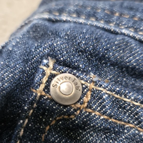 VTG Levi's Silvertab Loose Jeans Mens Sz 36x30(29) Baggy Dark Wash Hip Hop Y2K - Picture 7 of 12